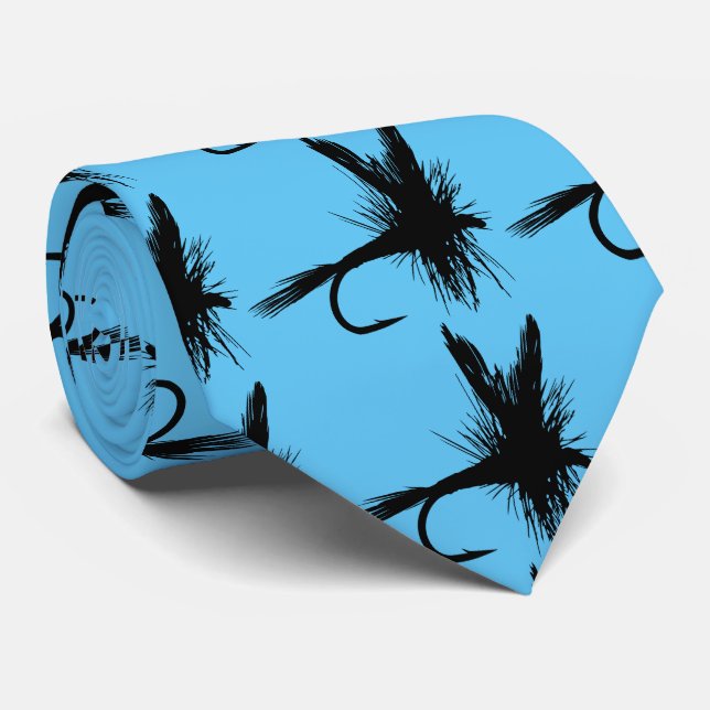 Fly Fishing Fly Thunder_Cove Neck Tie (Rolled)
