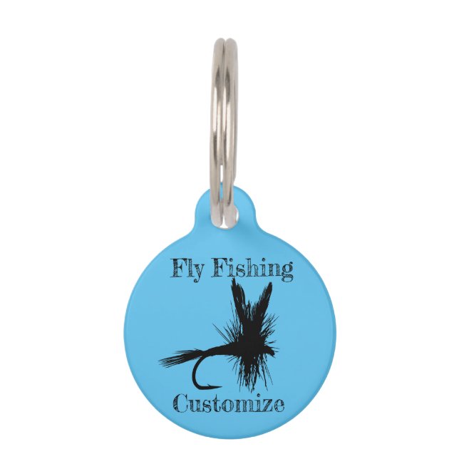 Fly Fishing Fly Thunder_Cove Pet ID Tag (Front)