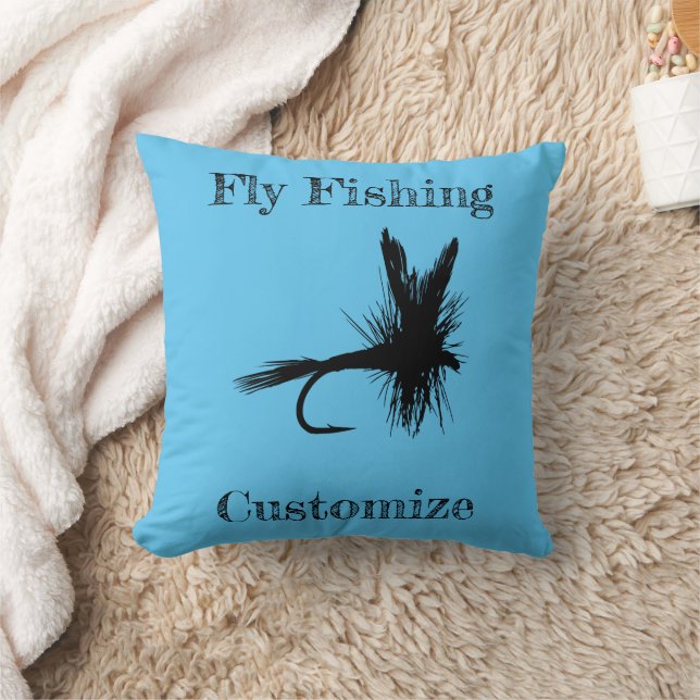 Fly Fishing Fly Thunder_Cove Throw Pillow (Blanket)