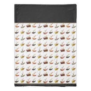 Fly fishing Flyfishing Fish Lures Black Green Duvet Cover