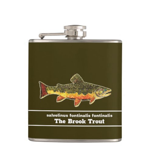 Fly Fishing for a Brookie _ Brook Trout Fisherman Flask