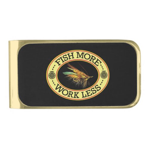 Fly Fishing for Big Salmon Gold Finish Money Clip