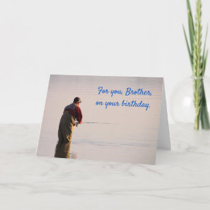 Fly Fishing Happy Birthday Card