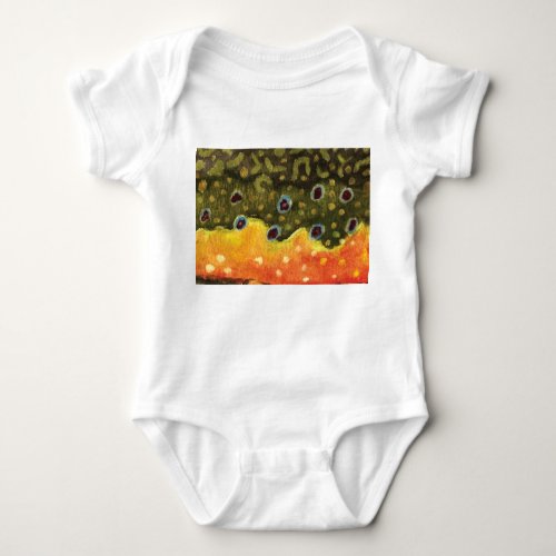 Fly Fishing for the Brook Trout Baby Bodysuit
