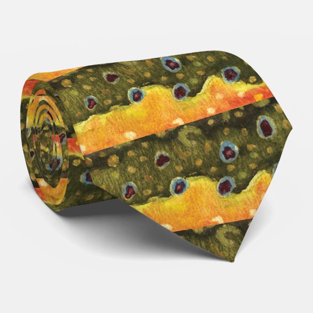 Fly Fishing for the Brook Trout Tie (Rolled)