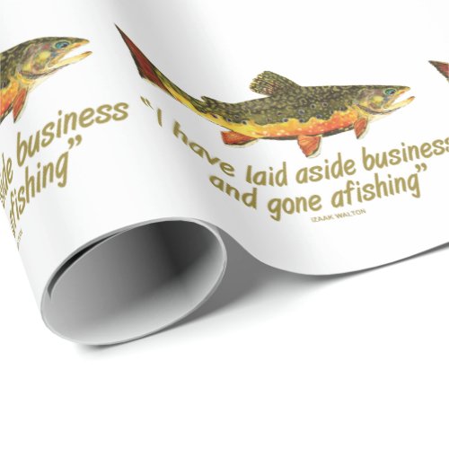 Fly Fishing for Trout Wrapping Paper