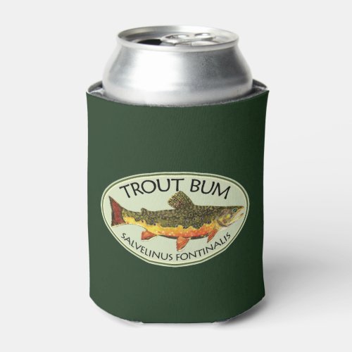 Fly Fishing Funny TROUT BUM Can Cooler