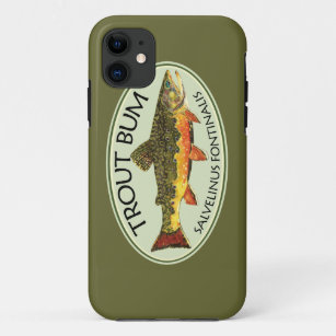 Fly Fishing Funny TROUT BUM iPhone 11 Case