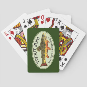 Fly Fishing Funny TROUT BUM Poker Cards