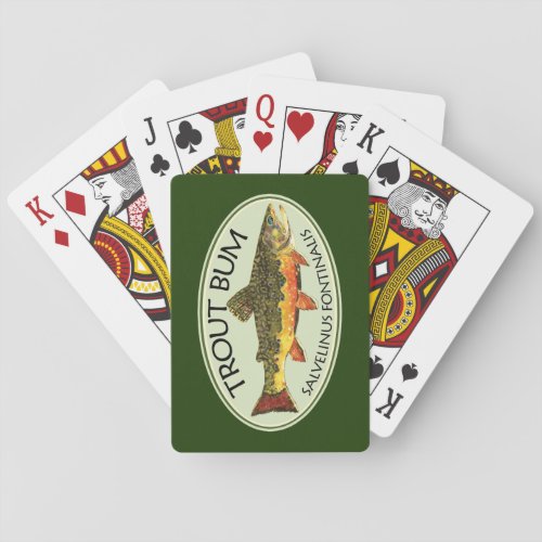 Fly Fishing Funny TROUT BUM Poker Cards