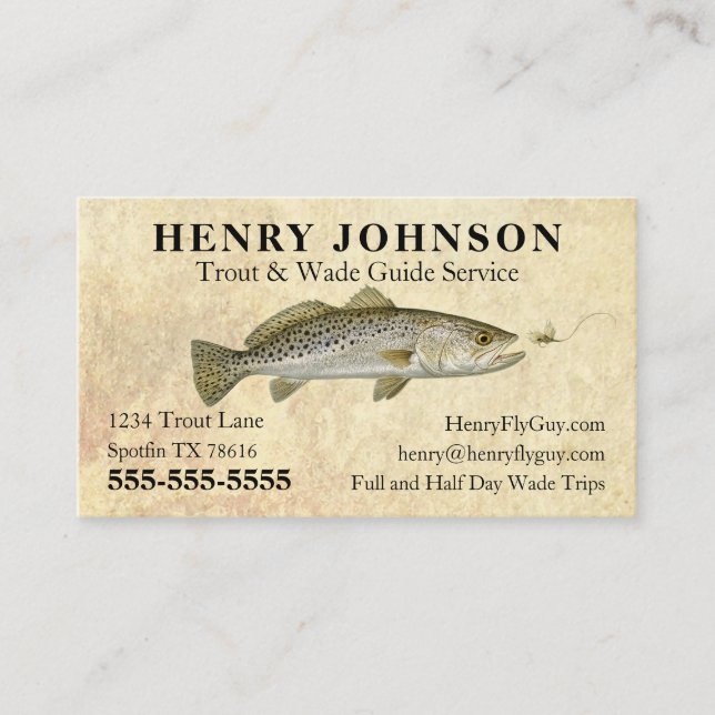 Fly Fishing Guide Business Card (Front)