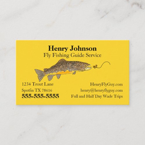 Fly Fishing Guide Service Business Card