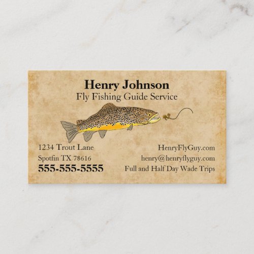 Fly Fishing Guide Service Business Card