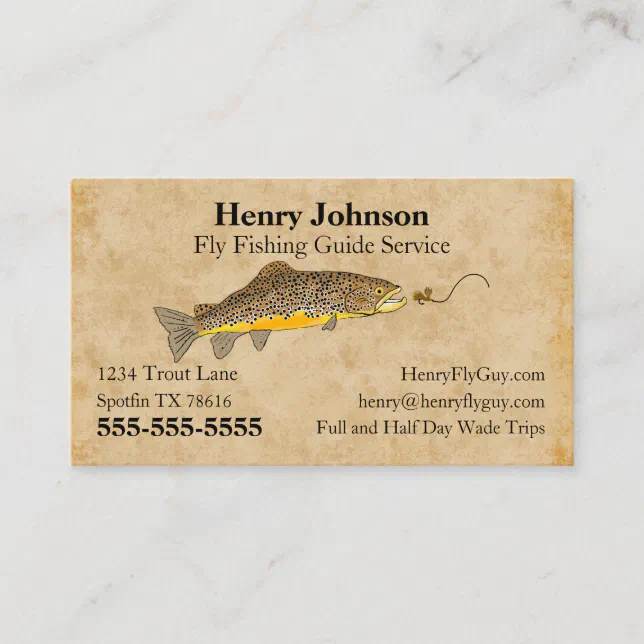 Fly Fishing Guide Service Business Card | Zazzle