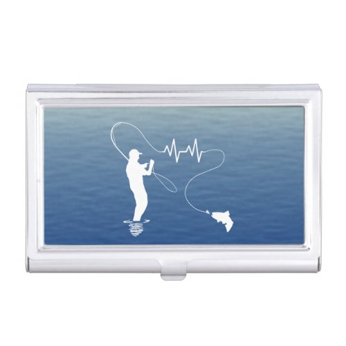 Fly Fishing Heartbeat Business Card Case