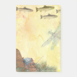 Fly Fishing Illustrated Trout Post-it Notes | Zazzle