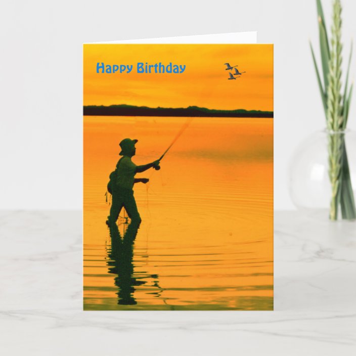 Fishing Gifts Letterpress Card Funny Birthday Card Fishing You A Happy Birthday Fly Fishing Art Fishing Birthday Card Greeting Cards Paper Party Supplies