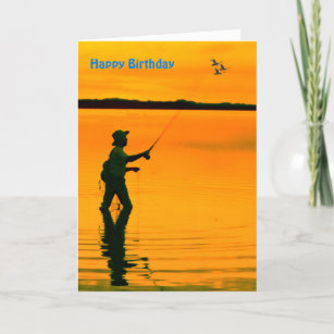 Fly Fishing Birthday Cards & Templates