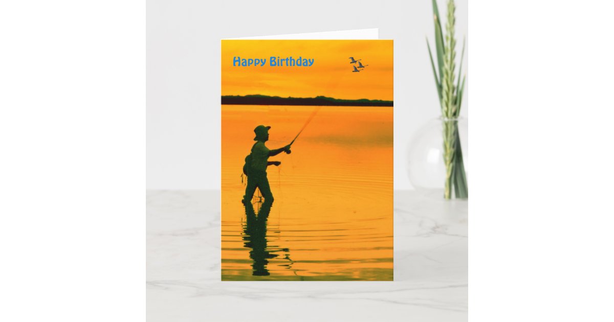 Fly Fishing image for Birthday-Greeting-Card Card
