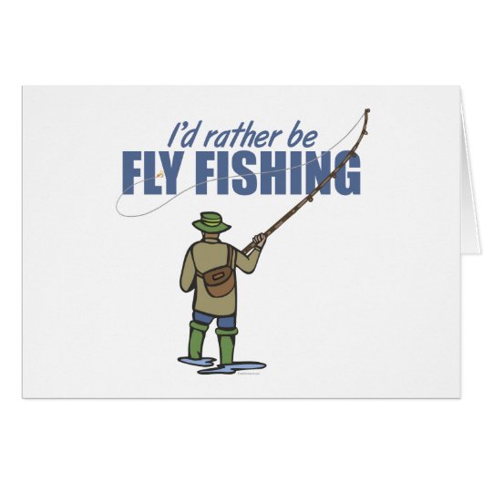 Fly Fishing in Waders Cards (Front Horizontal)