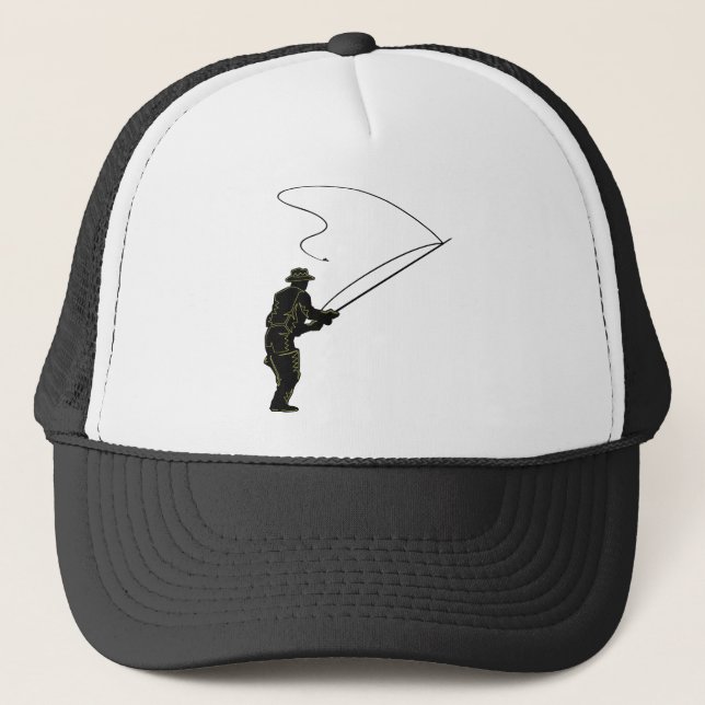 Fly Fishing in Waders Trucker Hat (Front)