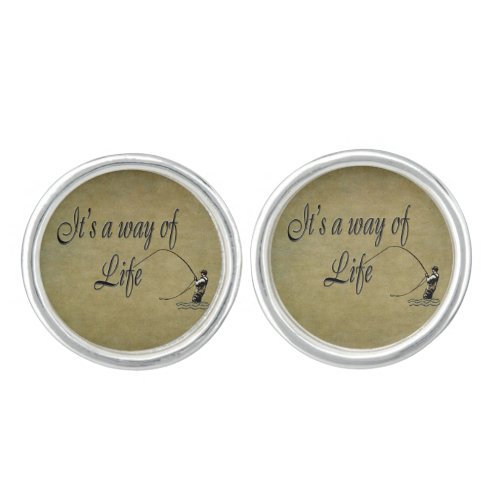 Fly_fishing _ Its a Way of Life Cufflinks