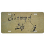 Fly-fishing - It&#39;s A Way Of Life License Plate at Zazzle