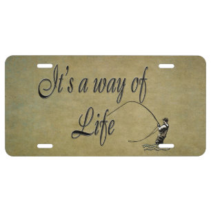 Fly-fishing - It's a Way of Life License Plate