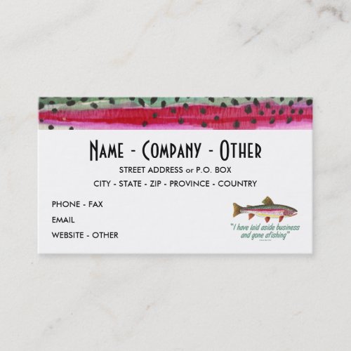 Fly Fishing _ Izaak Walton Business Card