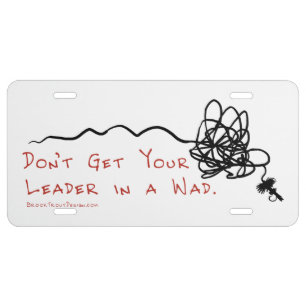 Fly Fishing Leader License Plate