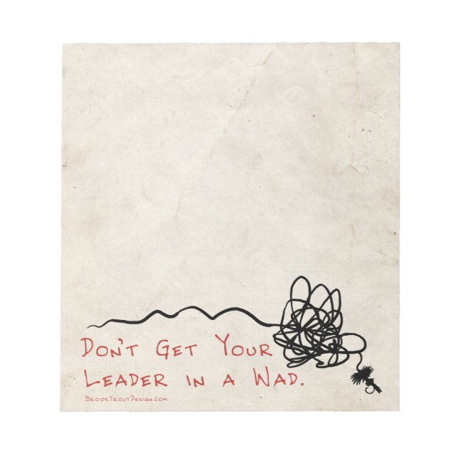 Fly Fishing Leader Notepad (Front)
