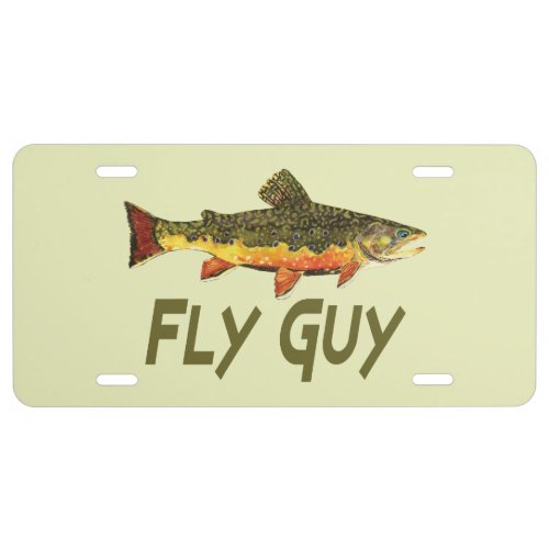 Fly Fishing License Plate