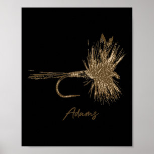 Fly Fishing Lure Adams Vintage  Poster