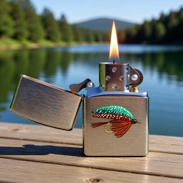 Fly Fishing Lure Art Fisherman Zippo Lighter (Creator Uploaded)