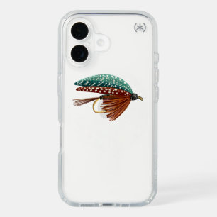 Fly Fishing Lure Minimalist Design iPhone 16 Case
