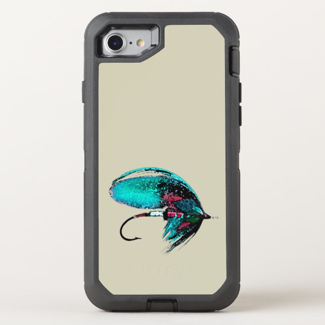 Fly Fishing Lure Otterbox iPhone Case (Back)