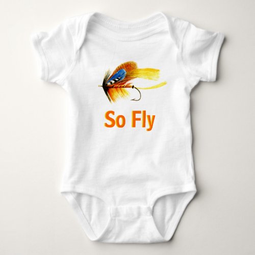 Fly Fishing Lure _ So Fly Baby Bodysuit