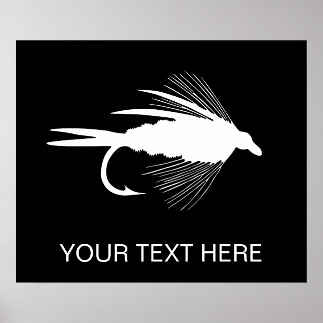 Fly Fishing lure to Personalize Poster (Front)