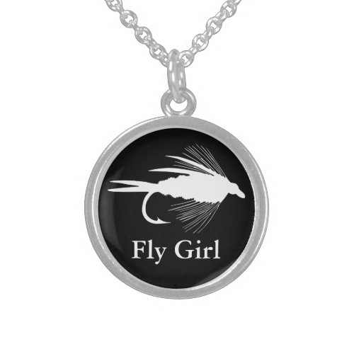 Fly Fishing lure to Personalize Sterling Silver Necklace