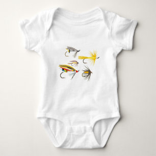 Fly Fishing Lures Baby Bodysuit