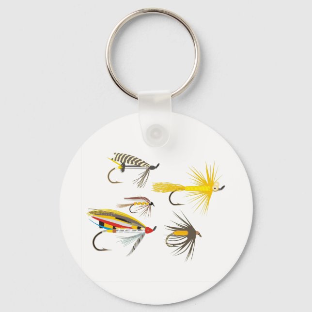 Fly Fishing Lures Keychain (Front)