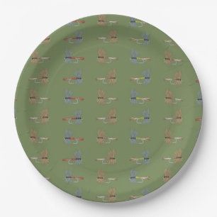 Fly Fishing Lures Paper Plates