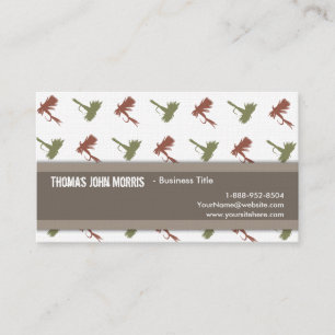 Fly Fishing Lures Pattern Business Card