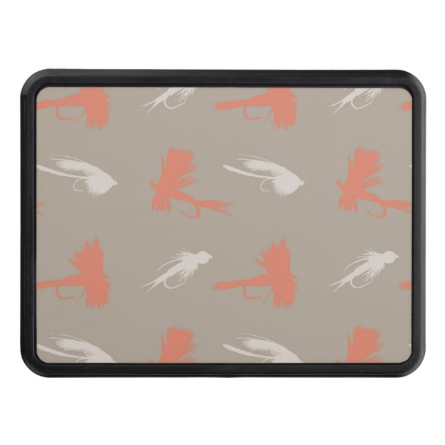 Fly Fishing Lures Pattern Hitch Cover (Front)