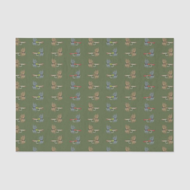 Fly Fishing Lures Tissue Paper (Front)