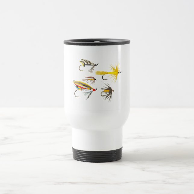 Fly Fishing Lures Travel Mug (Center)