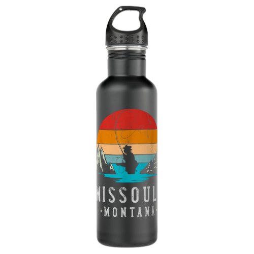 Fly Fishing Missoula Montana  Stainless Steel Water Bottle