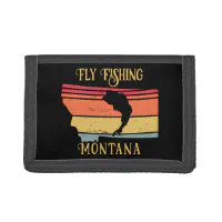 Fly Fishing - Book, Brown, Rainbow - Men's Trifold Wallet, Zazzle