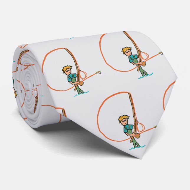 Fly Fishing Neck Tie (Rolled)