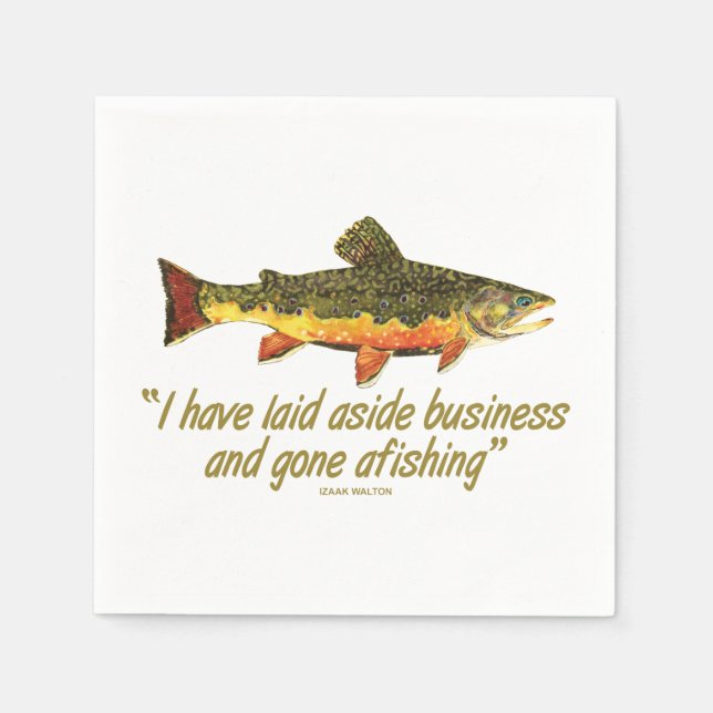 Fly Fishing Paper Napkins (Front)